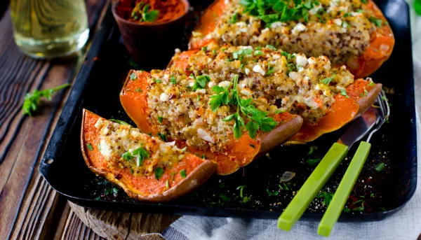 Courge farcie au fromage