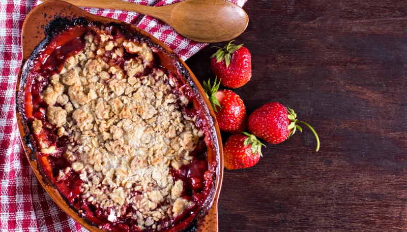 Crumble de fraises aux spéculoos