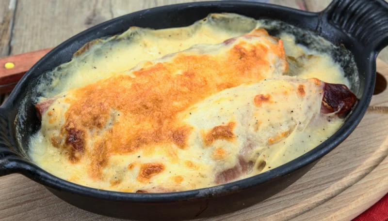 Endives gratinées au saumon fumé