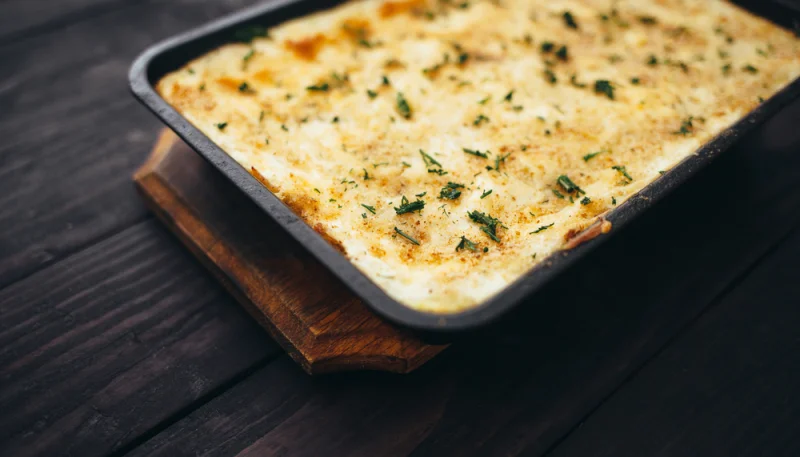 Gratin sans gluten au sarrasin et parmesan