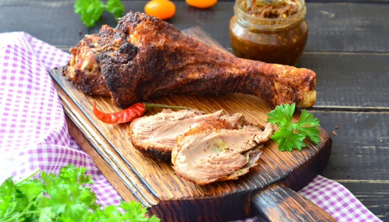 Grillades de dinde aux deux coriandres au barbecue