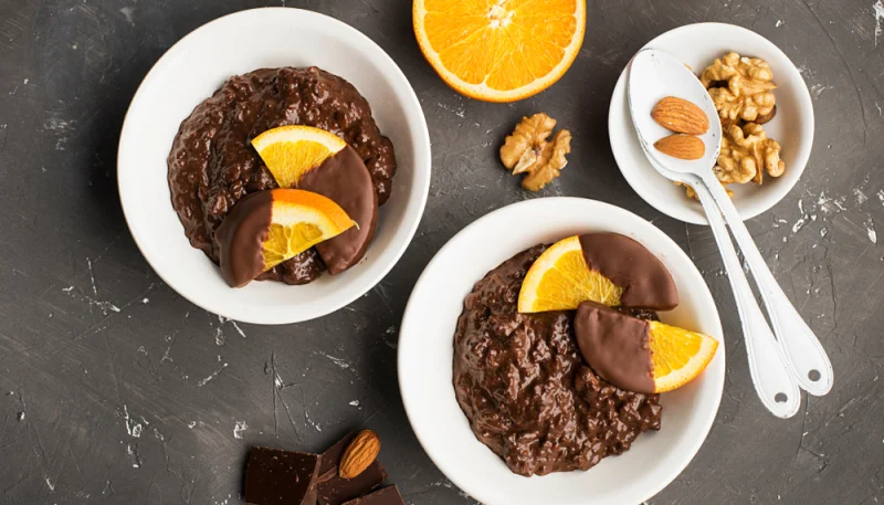 Riz au lait chocolat agrumes