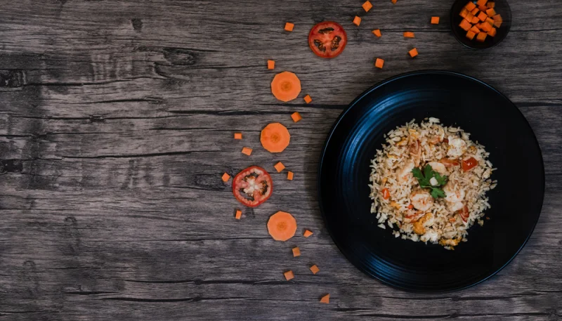 Riz aux carottes et au cabillaud