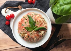 Tartare de tomate au chèvre
