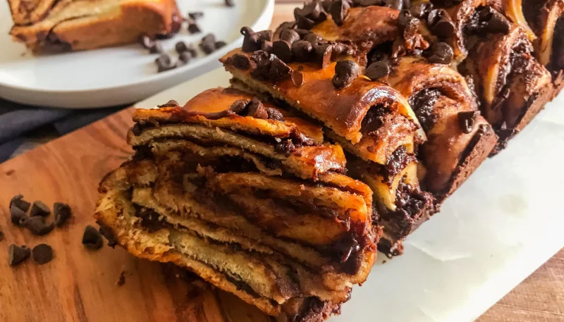 Brioche roulée au chocolat