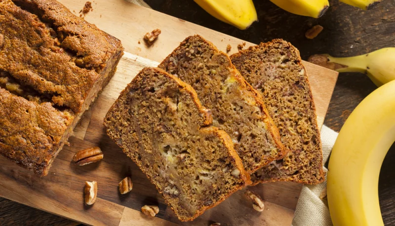 Cake fondant banane et noix