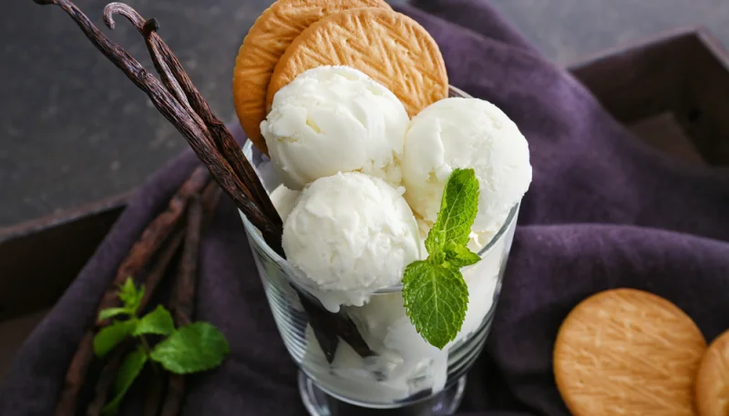 Crème glacée à la vanille sans sorbetière