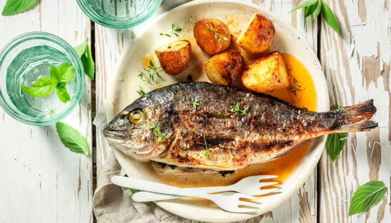 Dorades au four et pommes de terre