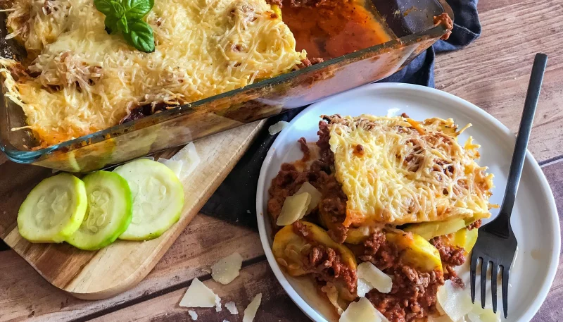 Gratin de courgettes à la bolognaise