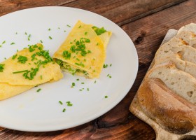 Omelette au basilic
