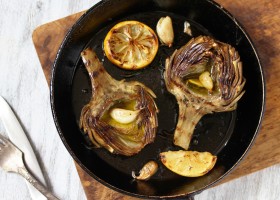 Poêlée d’artichauts à l’ail et au citron