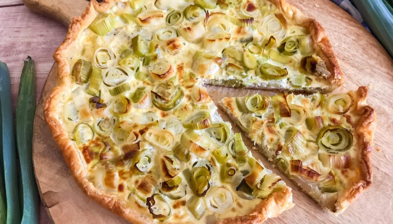 Quiche aux poireaux légère