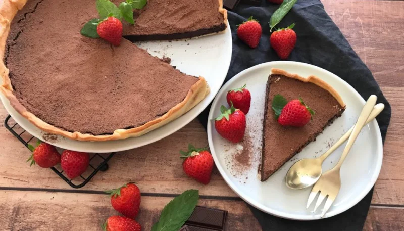 Tarte au chocolat légère