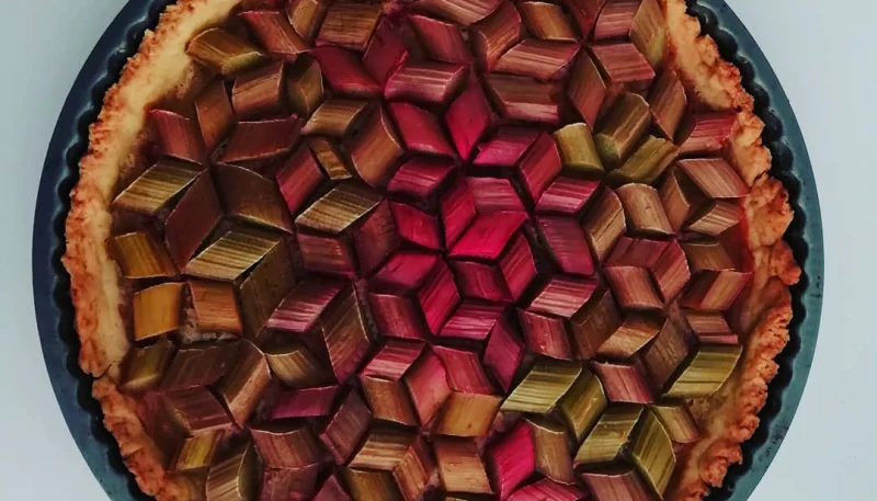 Tarte fraise rhubarbe