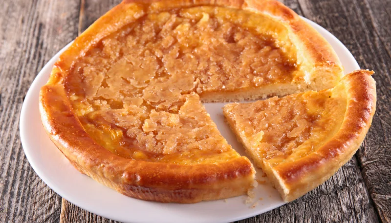 Tarte au sucre traditionnelle du ch'nord