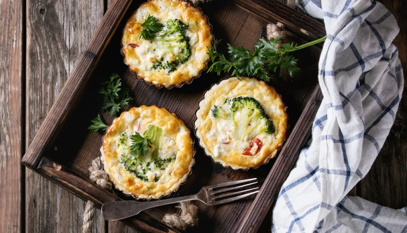 Tartelettes aux brocolis et au camembert
