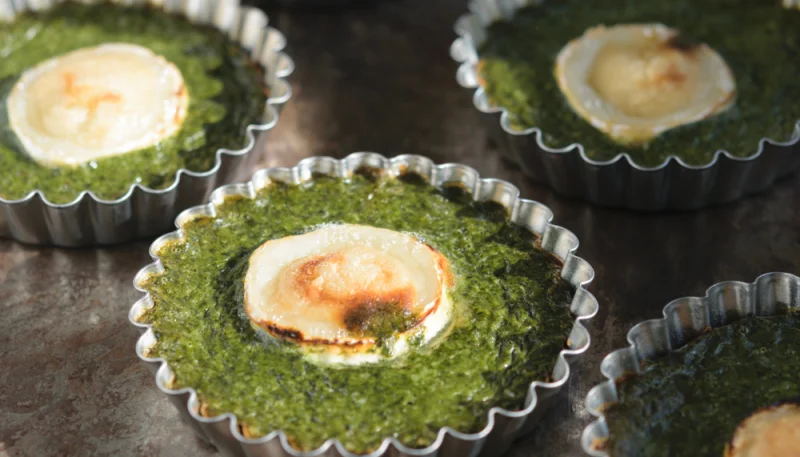 Tartelettes aux épinards et au fromage de chèvre