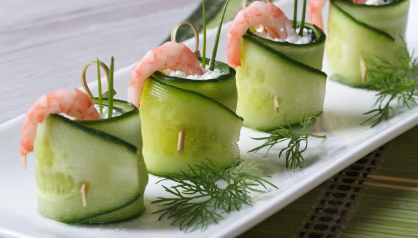 Bouchées de crevettes au fromage bleu