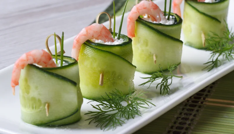 Bouchées de crevettes au fromage bleu