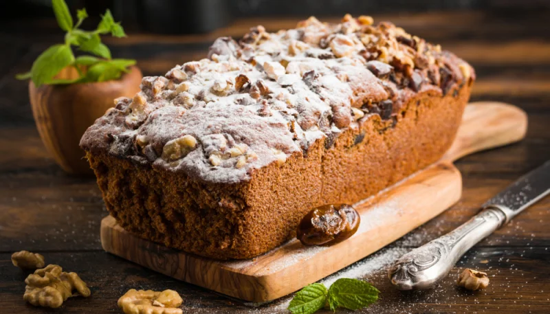 Gâteau aux dattes et aux noix