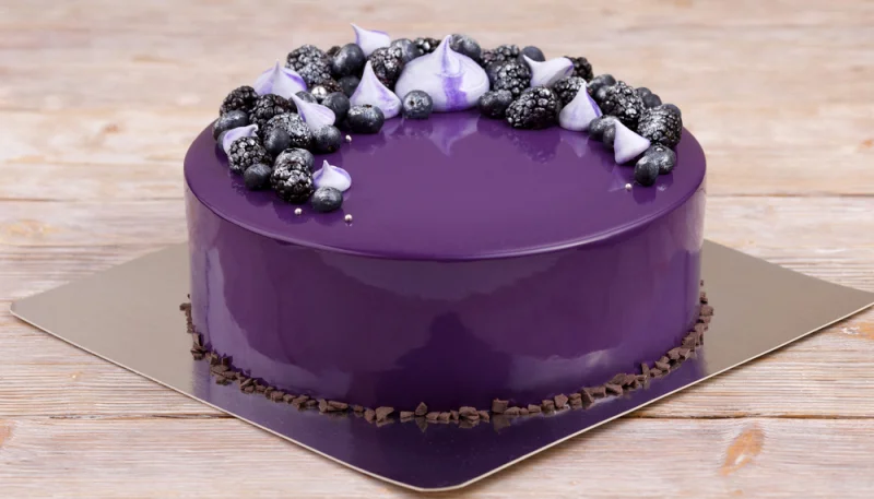 Gâteau glacé aux bleuets