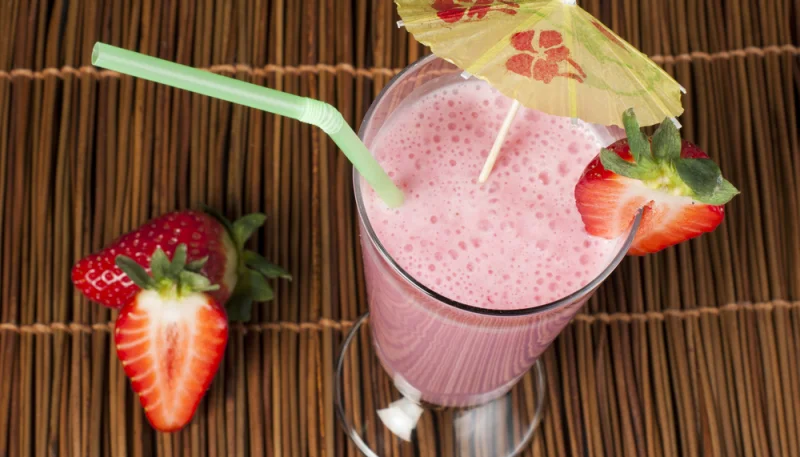 Lait glacé duo fraises pommes