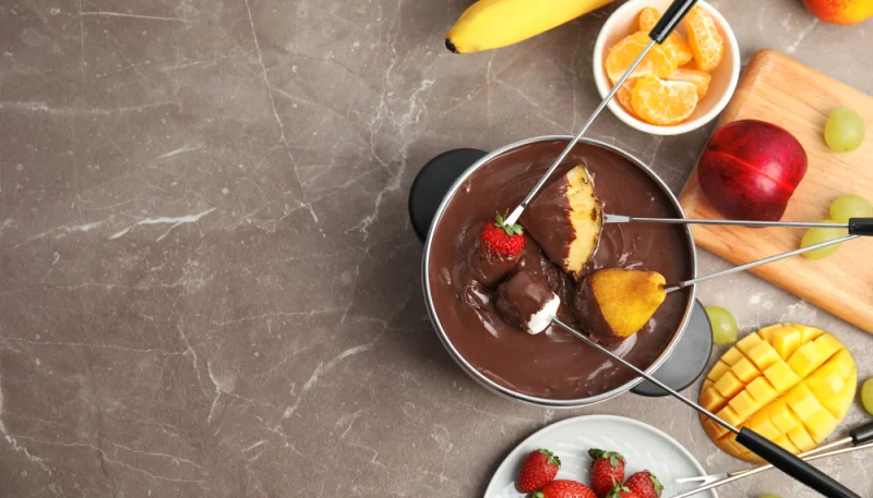 Fondue au chocolat noir
