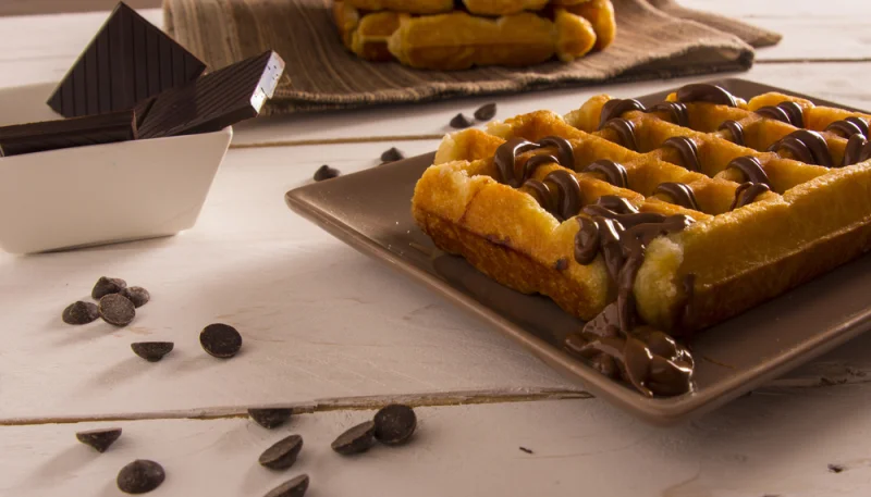 Gaufre chocolat et châtaigne