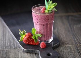 Milkshake aux fruits rouges