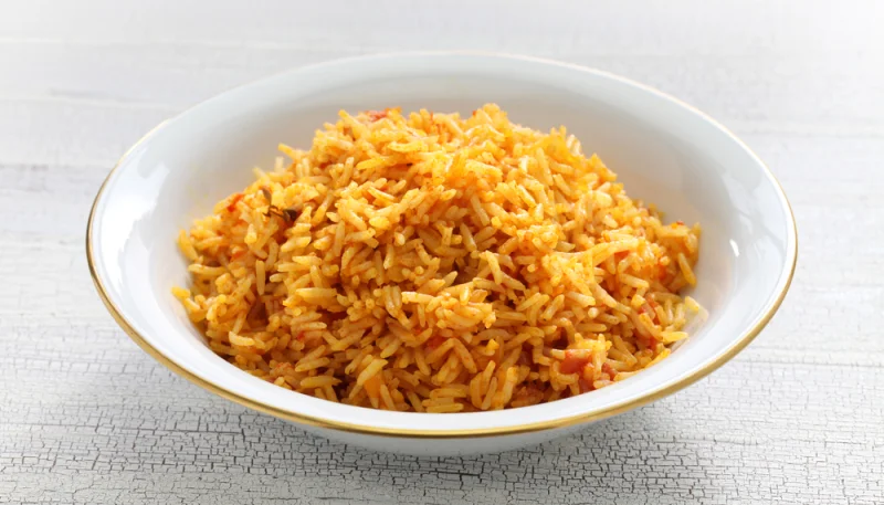 Riz à la tomate et au jambon