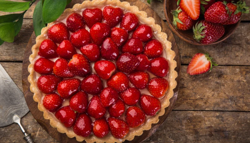 Tarte aux fraises bretonne
