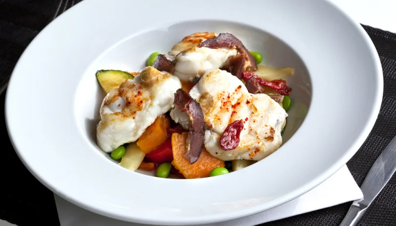 Aïoli de lotte aux légumes de saison