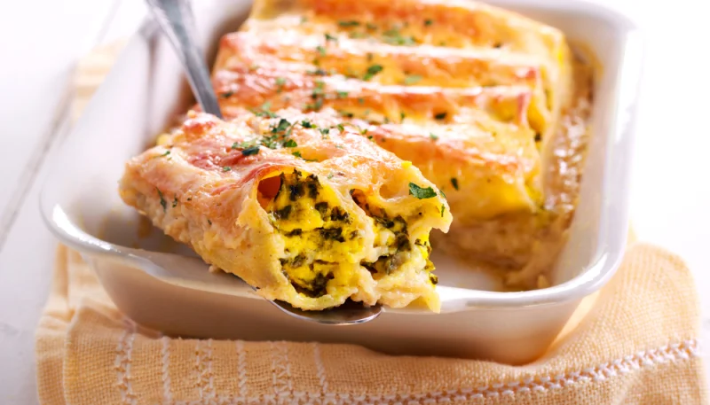 Cannellonis aux épinards et ricotta