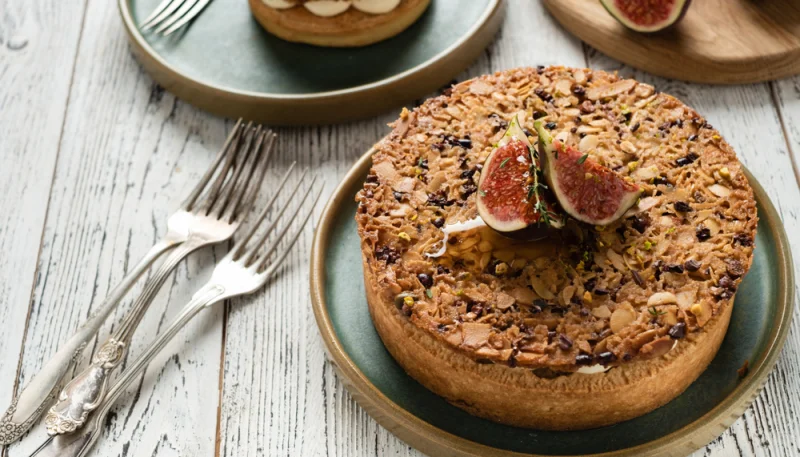 Gâteau aux figues fraîches et aux amandes