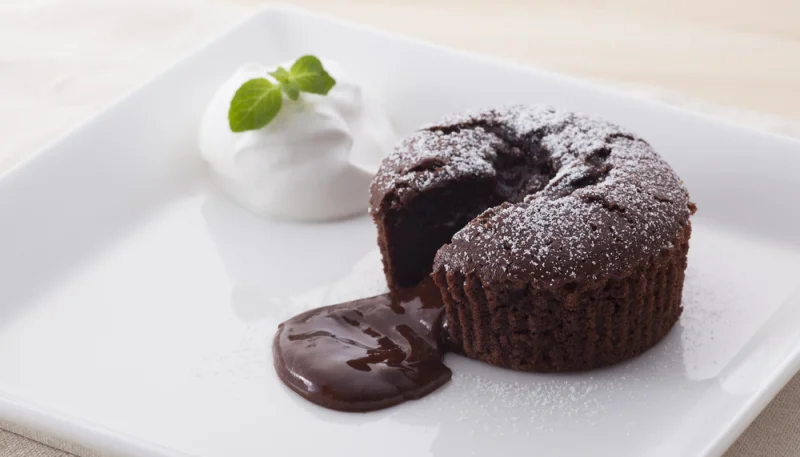 Mi-cuit au chocolat coeur coulant