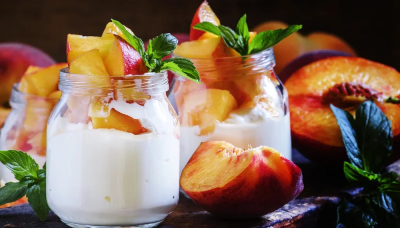 Verrines lactées aux nectarines