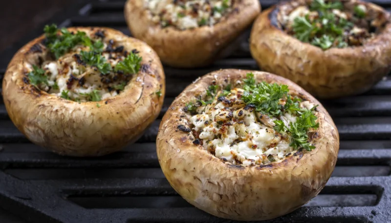 Champignons farcis aux petits suisses