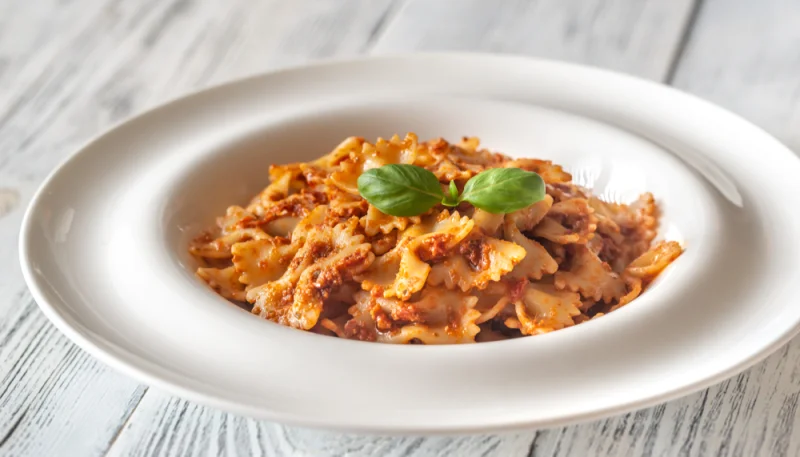 Farfalles au pesto à la sicilienne