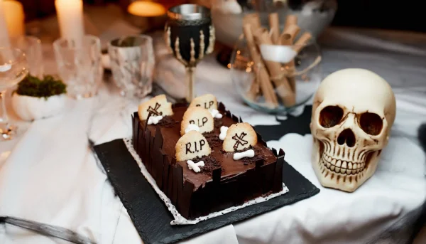 Gâteau cimetière d'Halloween