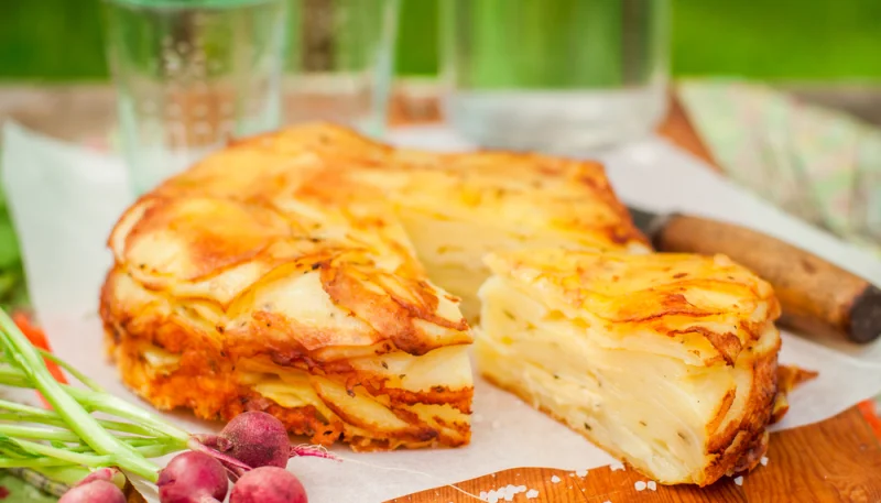 Gâteau de pommes de terre au fromage