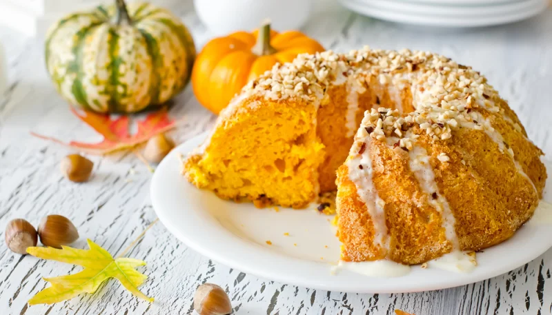 Gâteau au potiron et aux pignons