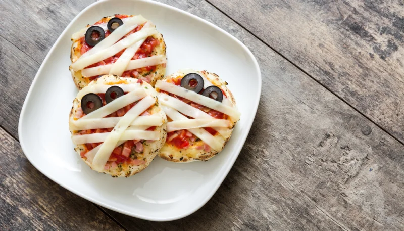 Mini-pizzas d’Halloween