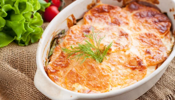 Patates douces gratinées au fromage