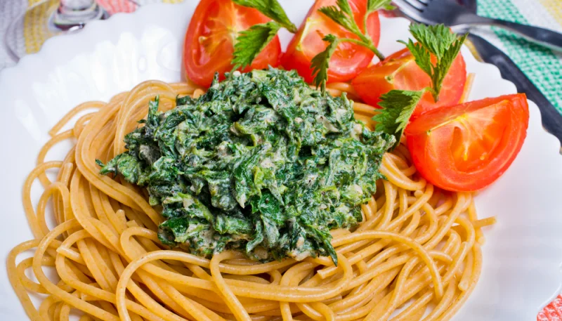 Pâtes à la sauce aux orties