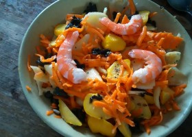 Salade automnale aux crevettes