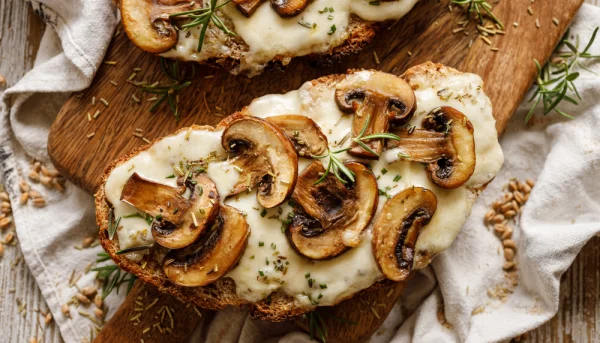 Tartines aux champignons poêlés