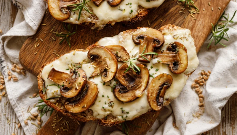 Tartines aux champignons poêlés