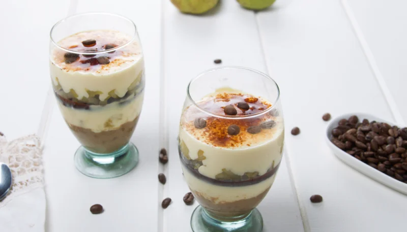 Tiramisu d'automne à la poire et au caramel