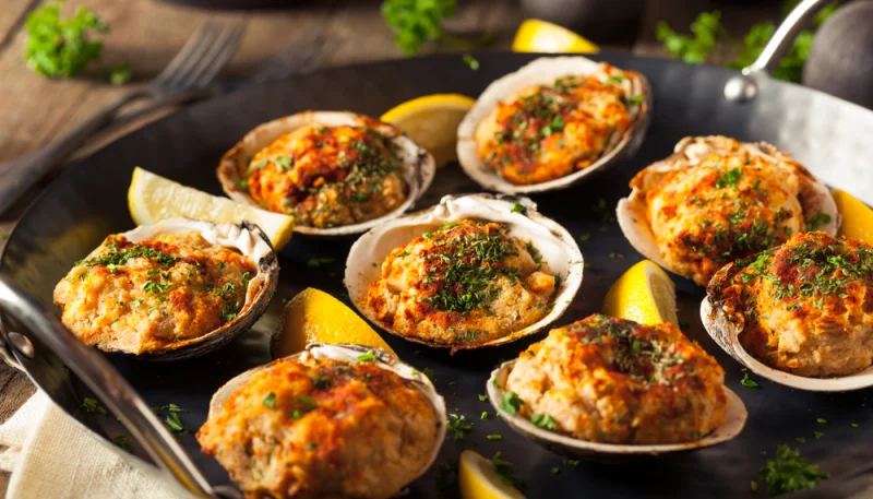 Amandes de mer gratinées aux noisettes