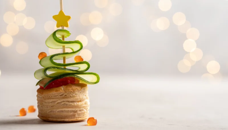 Feuilletés de Noël et leurs sapins de courgette